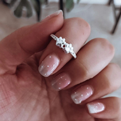 Anillo huellitas con micropave Plata 925 en internet