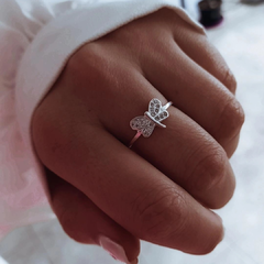 Anillo libélula con micropave Plata 925 - comprar online