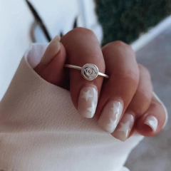 Anillo sello ojito Plata 925 - comprar online