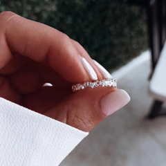 Anillo estrellas caladas con cubic Plata 925 en internet