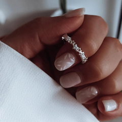 Anillo estrellas caladas con cubic Plata 925 - Ni idea