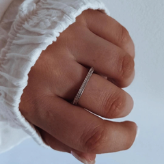 Imagen de Anillo corazón con micropave al rededor Plata 925