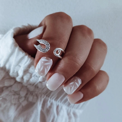 Anillo alfiler de gancho con micropave Plata 925 - comprar online