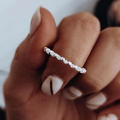 Anillo con estrellitas mini y cubics Plata 925 - comprar online