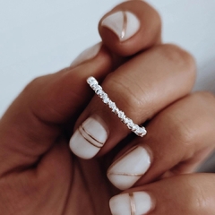 Anillo con estrellitas mini y cubics Plata 925