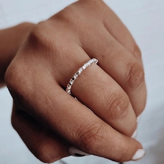 Anillo con estrellitas mini y cubics Plata 925 en internet