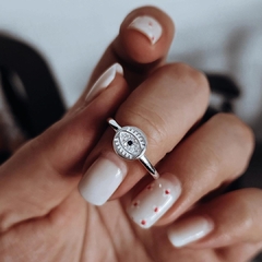 Anillo ojito con micropave Plata 925 - comprar online