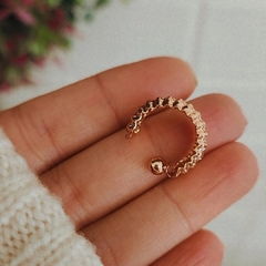 Aro cuff corrugado Plata rose - comprar online