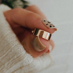 Aro cuff en cinta Plata rose