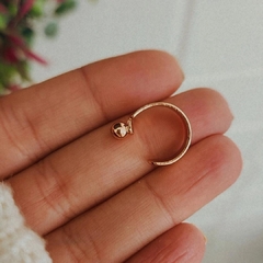 Aro cuff en cinta Plata rose - comprar online