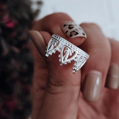 Anillo picos con bolitas Plata 925