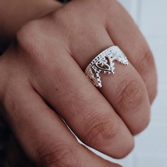 Anillo picos con bolitas Plata 925 en internet