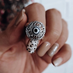 Anillo calado ojito turco Plata 925 - comprar online