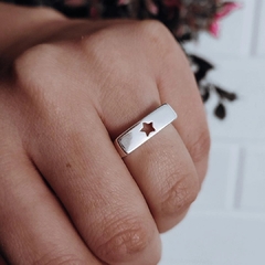 Anillo cuadrado calado estrella Plata 925 en internet