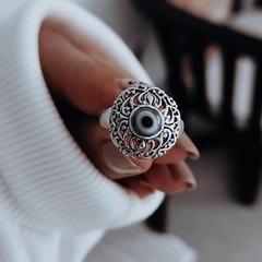 Anillo calado ojito turco Plata 925