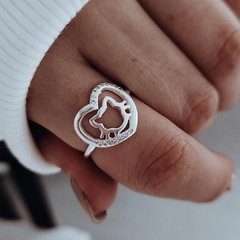Anillo gatito con micropave Plata 925 - comprar online