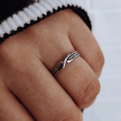 Anillo torzado triple cruz Plata 925 - comprar online