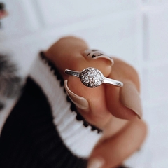 Anillo frutillita con cubics Plata 925