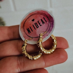 Argollas torzadas 2 cm acero dorado - comprar online