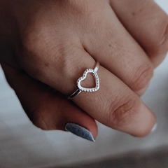 Anillo corazón con bolitas Plata 925 - comprar online