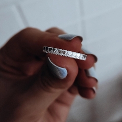 Anillo corazoncitos y cubics Plata 925