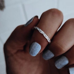 Anillo trenzado fino Plata 925