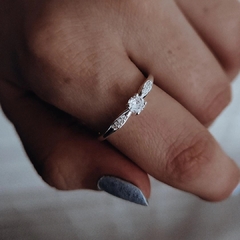 Anillo micropave con cubic engarzado Plata 925 - comprar online