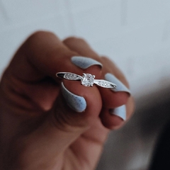 Anillo micropave con cubic engarzado Plata 925