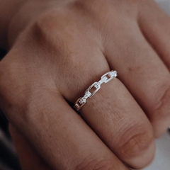 Anillo cadena micropave Plata 925 en internet