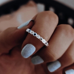 Anillo ojitos turcos de colores con cubics Plata 925 en internet