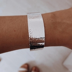 Pulsera esclava regulable Acero blanco