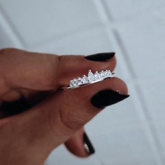 Anillo tiara con cubics Plata 925