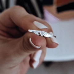Anillo corazón cubic Plata 925