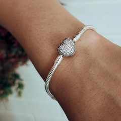 Pulsera estilo Pandora moments corazón con circones Plata 925 - comprar online