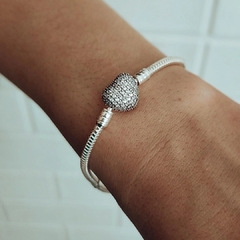 Pulsera estilo Pandora moments corazón con circones Plata 925 en internet