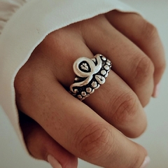 Anillo arabescos plata inflada 925
