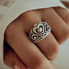 Anillo plata inflada 925 con corazón