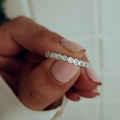 Anillo corazones con cubics sin fin Plata 925