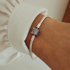 Pulsera estilo Pandora con circones Plata 925