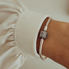 Pulsera estilo Pandora con circones Plata 925 - tienda online