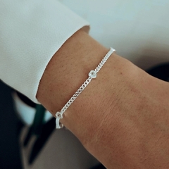 Pulsera eslabones y corazones cubics Plata 925 en internet