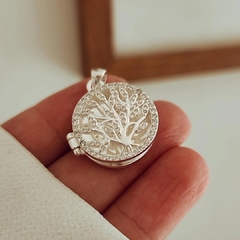 Relicario árbol de la vida con micropave Plata 925