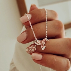 Cadena colibrí esmaltado rosa Plata 925 en internet