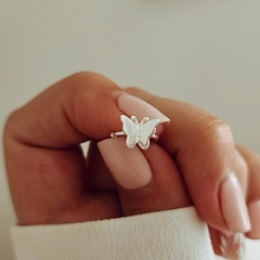 Aro cuff mariposa relieve Plata 925 - comprar online
