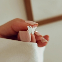 Aro cuff mariposa relieve Plata 925