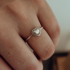 Anillo corazón con puntitos Plata 925 - comprar online