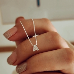 Cadena inicial "A" micropave Plata 925