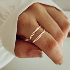 Anillo doble listo Plata 925 - comprar online