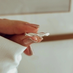 Anillo trenzado con micropave Plata 925 en internet
