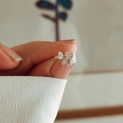 Aro cuff ramita con micropave Plata 925 - comprar online